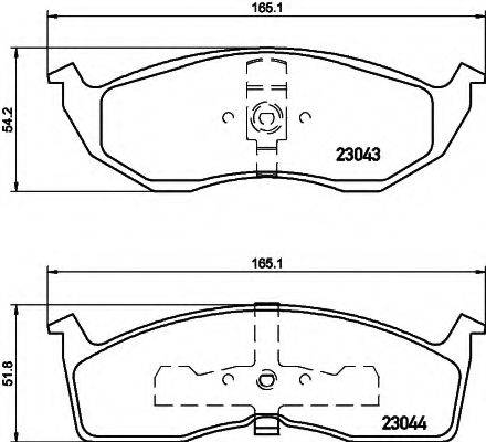 HELLA 8DB355007941 Комплект гальмівних колодок, дискове гальмо