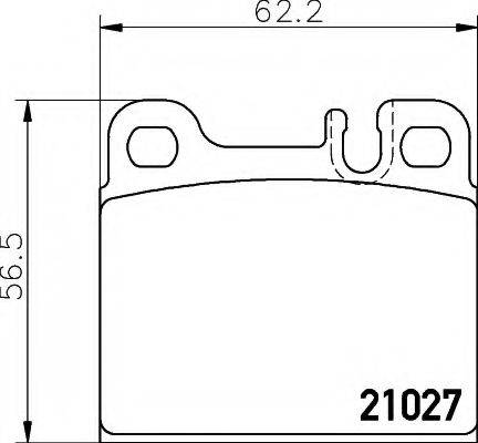 HELLA 8DB355008101 Комплект гальмівних колодок, дискове гальмо