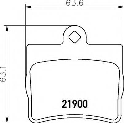 HELLA 8DB355008311 Комплект гальмівних колодок, дискове гальмо