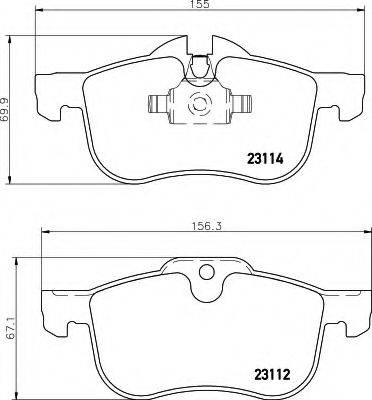 HELLA 8DB355008941 Комплект гальмівних колодок, дискове гальмо