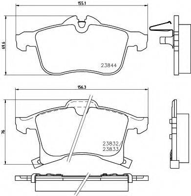 HELLA 8DB355009221 Комплект гальмівних колодок, дискове гальмо