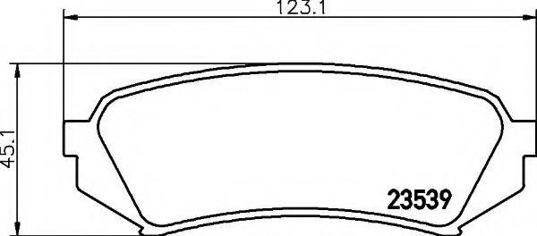 HELLA 8DB355009391 Комплект гальмівних колодок, дискове гальмо