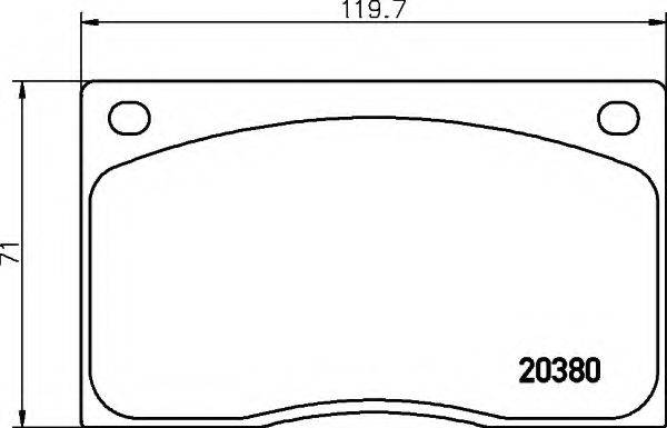 HELLA 8DB355009611 Комплект гальмівних колодок, дискове гальмо