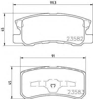 HELLA 8DB355009691 Комплект гальмівних колодок, дискове гальмо