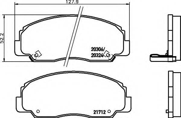 HELLA 8DB355009791 Комплект гальмівних колодок, дискове гальмо