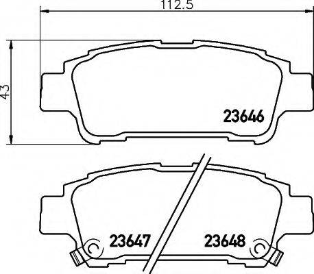 HELLA 8DB355010311 Комплект гальмівних колодок, дискове гальмо