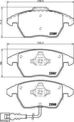 HELLA 8DB355010581 Комплект гальмівних колодок, дискове гальмо