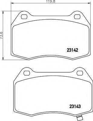 HELLA 8DB355010681 Комплект гальмівних колодок, дискове гальмо