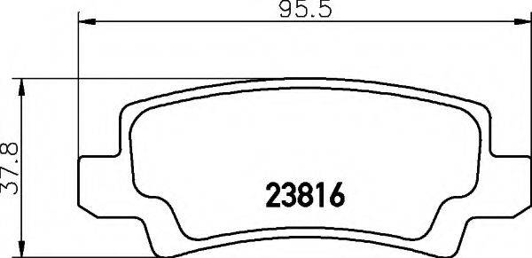 HELLA 8DB355010841 Комплект гальмівних колодок, дискове гальмо