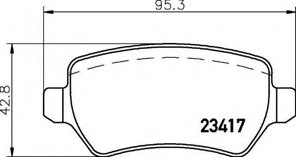 HELLA 8DB355011361 Комплект гальмівних колодок, дискове гальмо