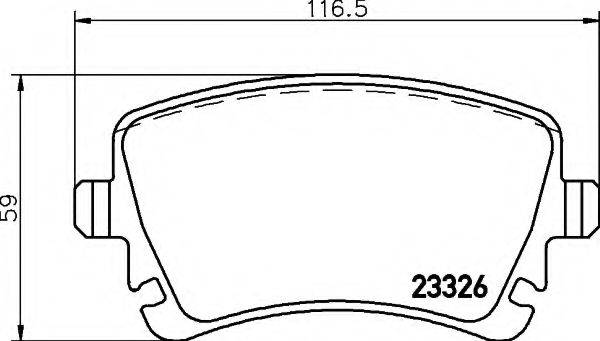 HELLA 8DB355011531 Комплект гальмівних колодок, дискове гальмо