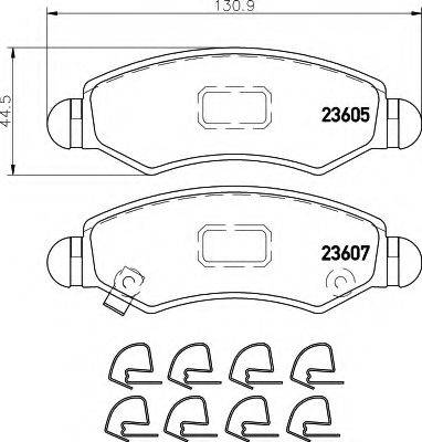 HELLA 8DB355011691 Комплект гальмівних колодок, дискове гальмо