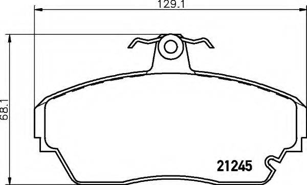 HELLA 8DB355011781 Комплект гальмівних колодок, дискове гальмо