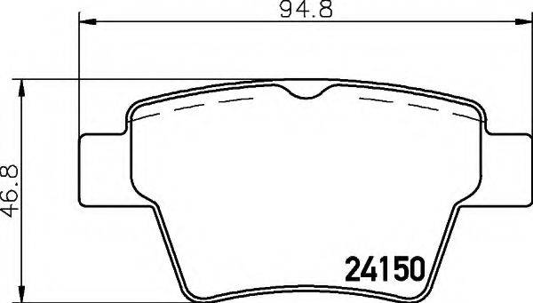 HELLA 8DB355011821 Комплект гальмівних колодок, дискове гальмо