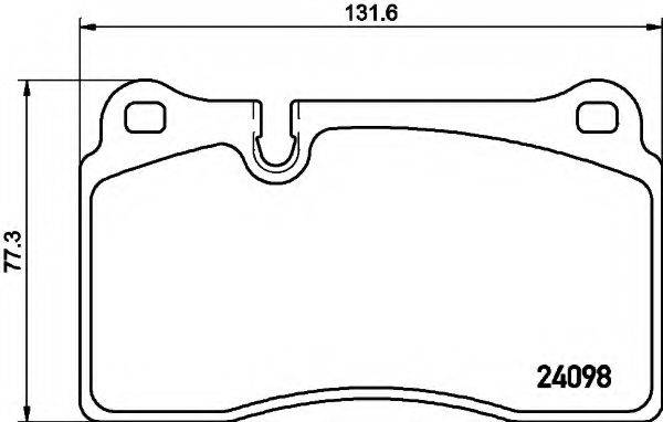 HELLA 8DB355019941 Комплект гальмівних колодок, дискове гальмо