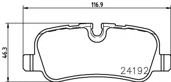 HELLA 8DB355011981 Комплект гальмівних колодок, дискове гальмо