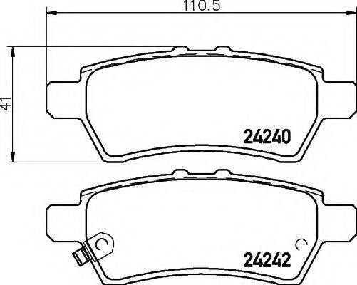 HELLA 8DB355012081 Комплект гальмівних колодок, дискове гальмо