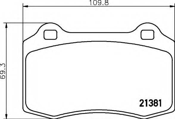 HELLA 8DB355012981 Комплект гальмівних колодок, дискове гальмо