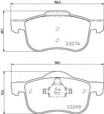 HELLA 8DB355006851 Комплект гальмівних колодок, дискове гальмо