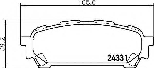 HELLA 8DB355012311 Комплект гальмівних колодок, дискове гальмо