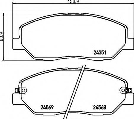 HELLA 8DB355012371 Комплект гальмівних колодок, дискове гальмо