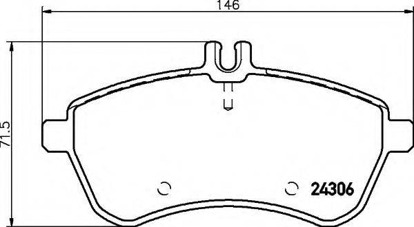 HELLA 8DB355012601 Комплект гальмівних колодок, дискове гальмо