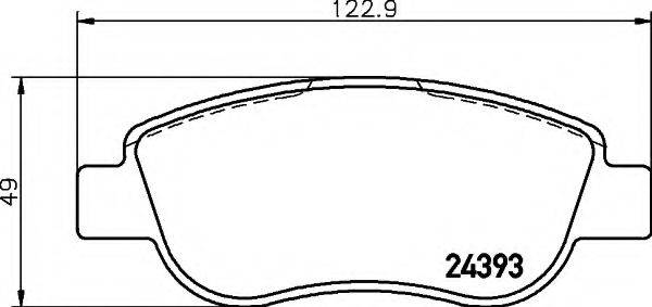 HELLA 8DB355012631 Комплект гальмівних колодок, дискове гальмо