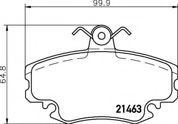 HELLA 8DB355018131 Комплект гальмівних колодок, дискове гальмо