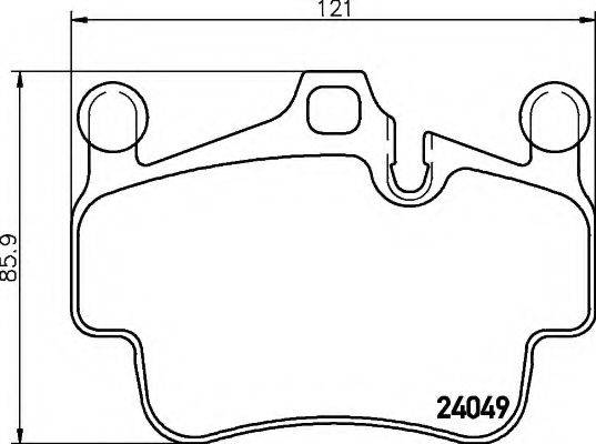 HELLA 8DB355012721 Комплект гальмівних колодок, дискове гальмо