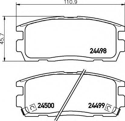 HELLA 8DB355012951 Комплект гальмівних колодок, дискове гальмо