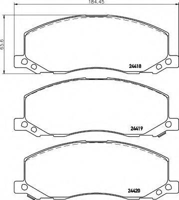 HELLA 8DB355013061 Комплект гальмівних колодок, дискове гальмо