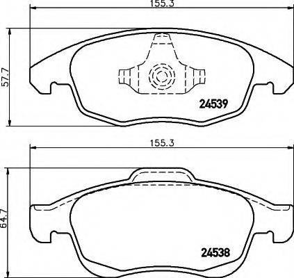 HELLA 8DB355013341 Комплект гальмівних колодок, дискове гальмо