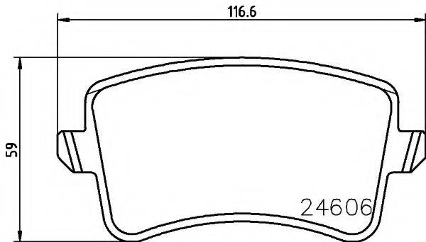 HELLA 8DB355013651 Комплект гальмівних колодок, дискове гальмо