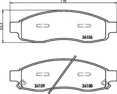 HELLA 8DB355013671 Комплект гальмівних колодок, дискове гальмо