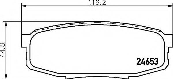 HELLA 8DB355013771 Комплект гальмівних колодок, дискове гальмо