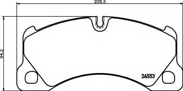 HELLA 8DB355014151 Комплект гальмівних колодок, дискове гальмо