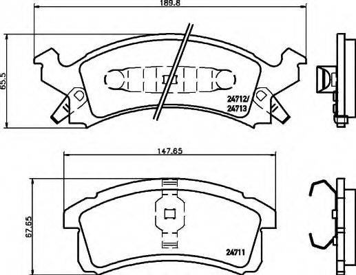 HELLA 8DB355014261 Комплект гальмівних колодок, дискове гальмо