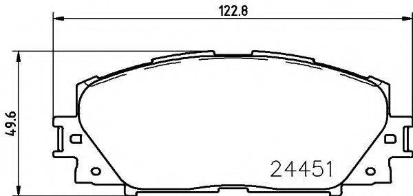 HELLA 8DB355014311 Комплект гальмівних колодок, дискове гальмо