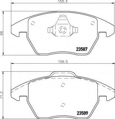 HELLA 8DB355014511 Комплект гальмівних колодок, дискове гальмо