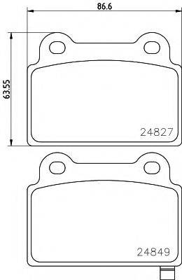 HELLA 8DB355014701 Комплект гальмівних колодок, дискове гальмо