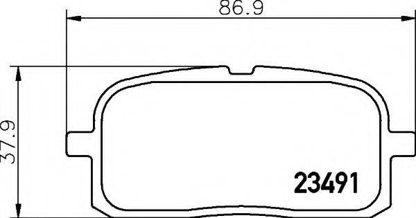 HELLA 8DB355014781 Комплект гальмівних колодок, дискове гальмо