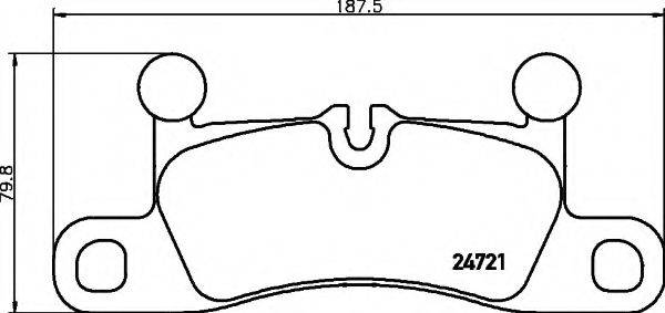 HELLA 8DB355015101 Комплект гальмівних колодок, дискове гальмо