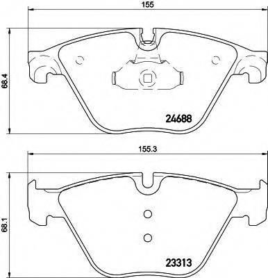 HELLA 8DB355015261 Комплект гальмівних колодок, дискове гальмо