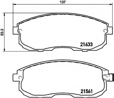 HELLA 8DB355015641 Комплект гальмівних колодок, дискове гальмо