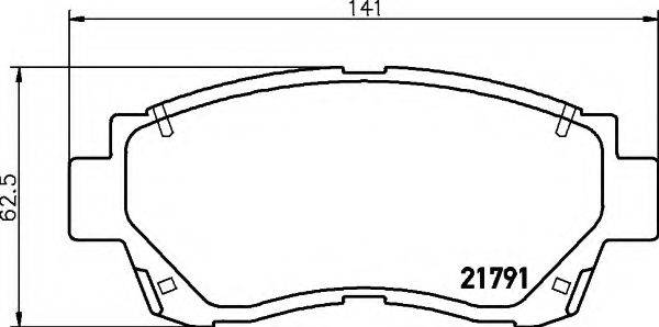 HELLA 8DB355016771 Комплект гальмівних колодок, дискове гальмо