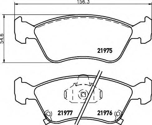 HELLA 8DB355016981 Комплект гальмівних колодок, дискове гальмо