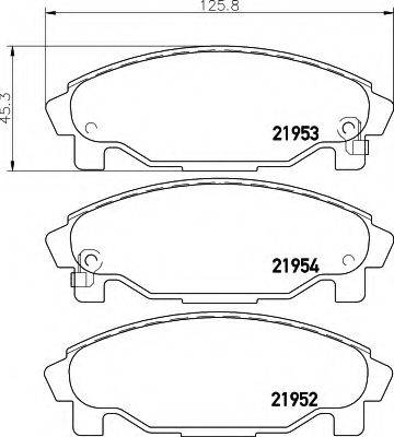 HELLA 8DB355016991 Комплект гальмівних колодок, дискове гальмо