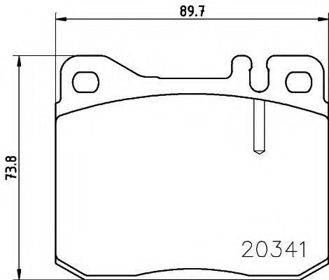 HELLA 8DB355017431 Комплект гальмівних колодок, дискове гальмо