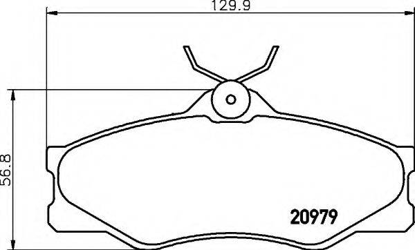 HELLA 8DB355017661 Комплект гальмівних колодок, дискове гальмо