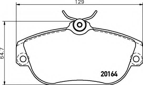 HELLA 8DB355018001 Комплект гальмівних колодок, дискове гальмо